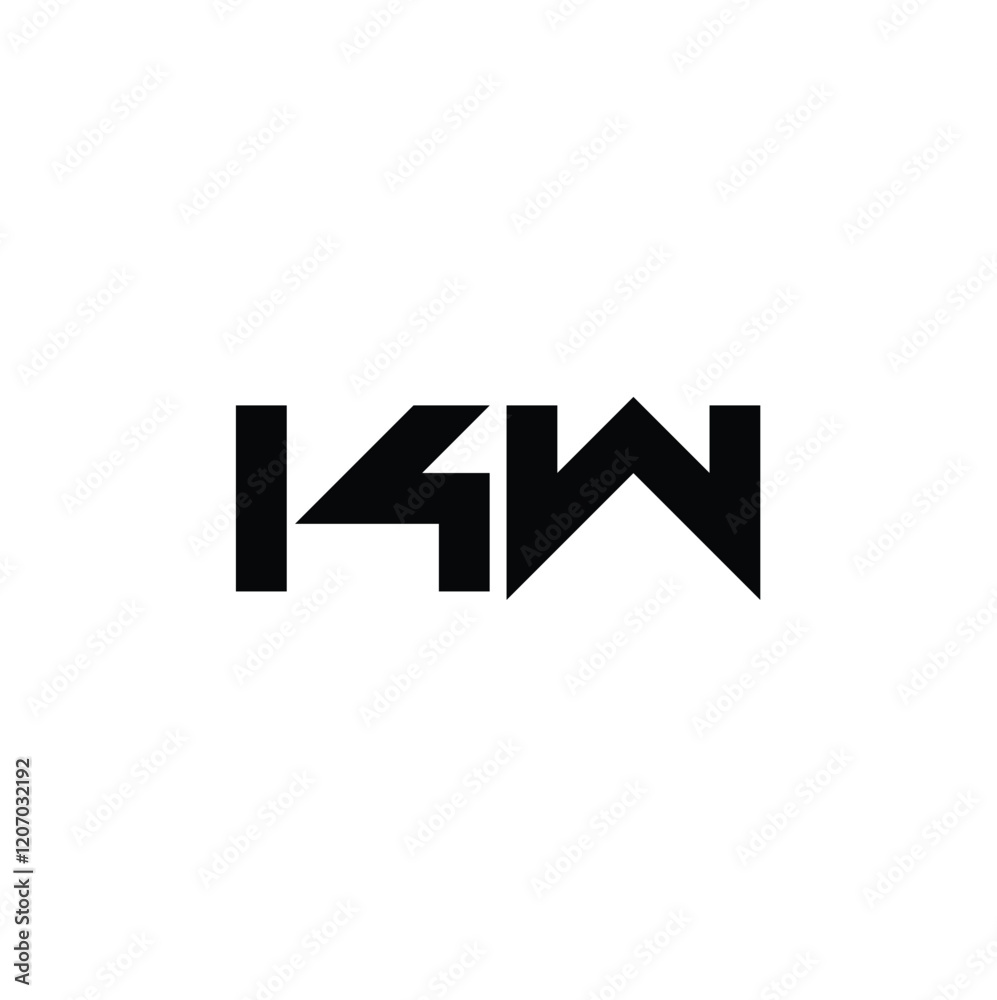 KW monogram logo design letter text name symbol monochrome logotype alphabet character simple logo KW monogram logo design letter text name symbol monochrome logotype alphabet character simple logo