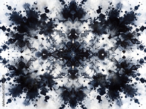 Abstract Ink Blot Mandala