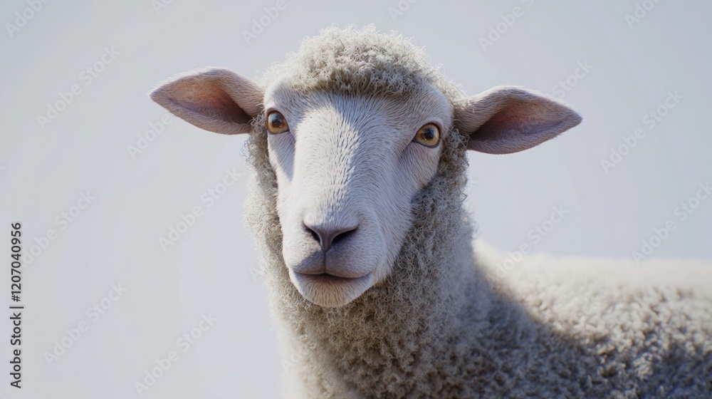 Fototapeta premium Curious Sheep Portrait