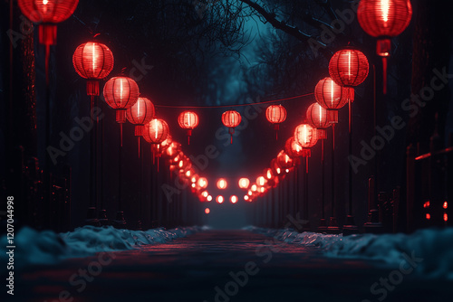 chinese lantern in the night