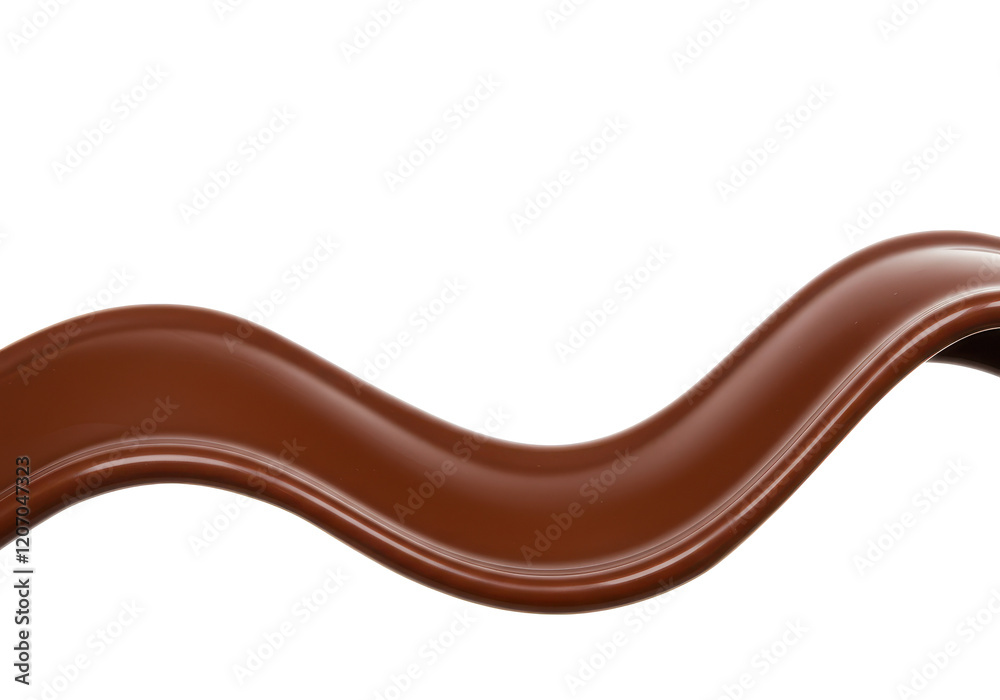 Flowing wave of chocolate liquid isolated on white background Flowing wave of chocolate liquid isolated on white background