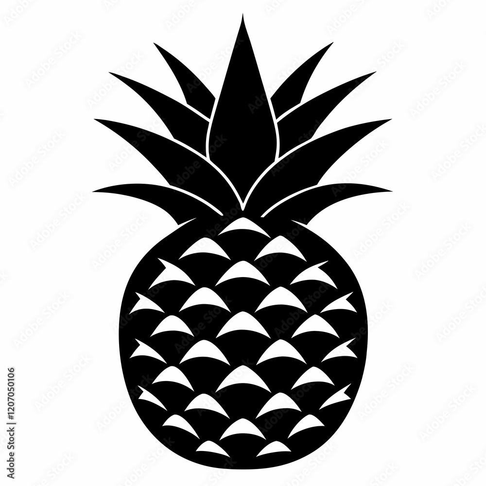 Obraz premium Black Pineapple Illustration Vector