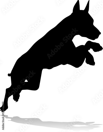 A detailed animal silhouett...