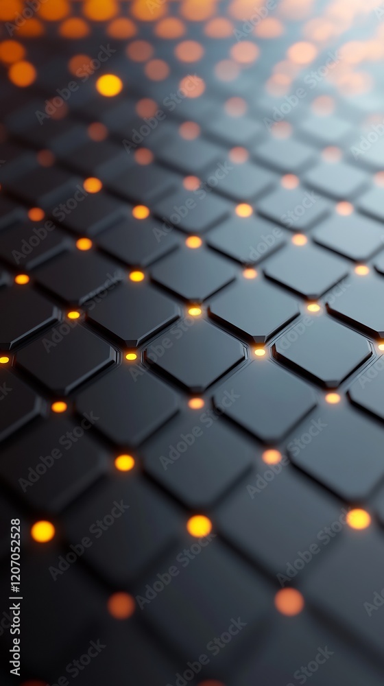 Abstract Grid Warm Light Illuminates Dark Squares. AI Generated Abstract Grid Warm Light Illuminates Dark Squares. AI Generated