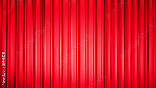 Seamless corrugated ribbed transparent red glass texture.	