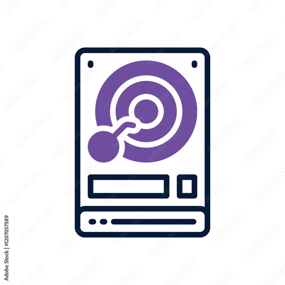 hard disc icon. vector dual tone icon for your website, mobile, presentation, and logo design. hard disc icon. vector dual tone icon for your website, mobile, presentation, and logo design.