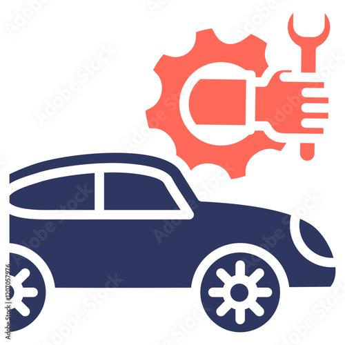 Car Maintenance glyph color icon