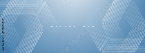Abstract hexagon lines on gray background. Geometric stripe line art design for poster, brochure, cover, website, banner