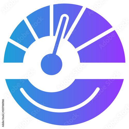 Speedometer glyph gradient icon