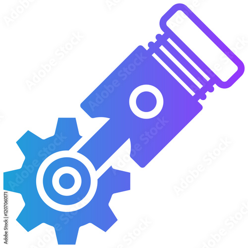 Piston glyph gradient icon