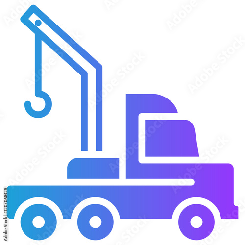 Tow Truck glyph gradient icon