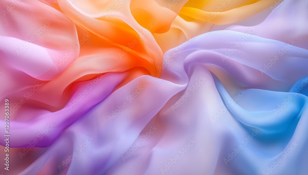 Obraz premium Pastel ombre chiffon fabric texture.