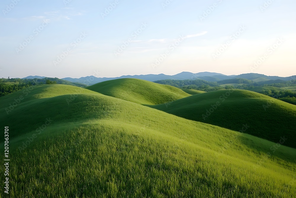 Obraz premium Serene Rolling Hills Landscape