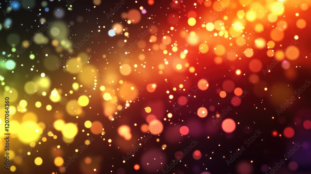Fototapeta premium Conceptual visualization of glowing text prompts transitioning into holographic images surrounded by vibrant light effects