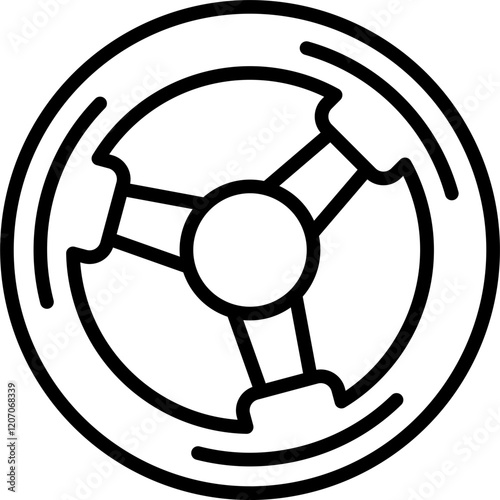 Steering Wheel line icon