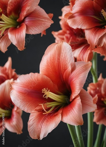Amaryllis flower petals and back side together , petals, flower, merged