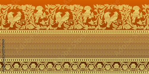 beautiful graphic saree design and this sari design is in Indian style which is for textile fashion industry and it can be used as wallpaper backdrop and website bg this style is originated in india 