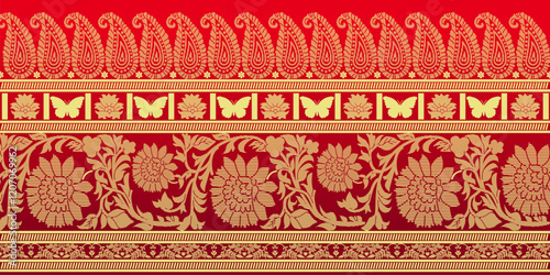 beautiful graphic saree design and this sari design is in Indian style which is for textile fashion industry and it can be used as wallpaper backdrop and website bg this style is originated in india 
