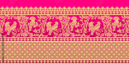 beautiful graphic saree design and this sari design is in Indian style which is for textile fashion industry and it can be used as wallpaper backdrop and website bg this style is originated in india 