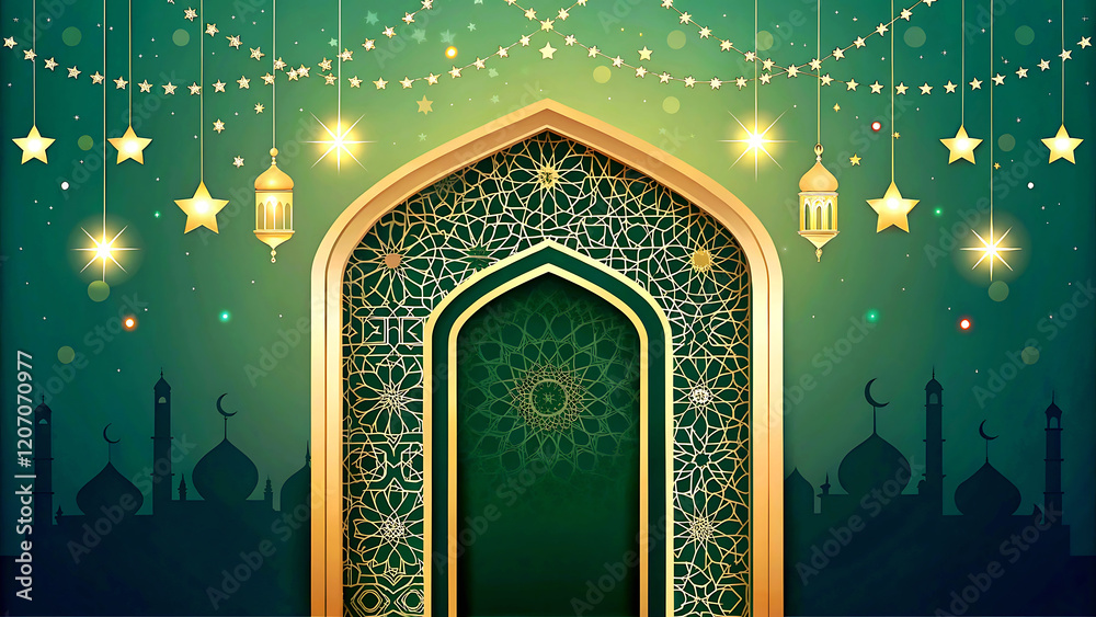 Gradient Glow and Bokeh in an Islamic Archway Gradient Glow and Bokeh in an Islamic Archway