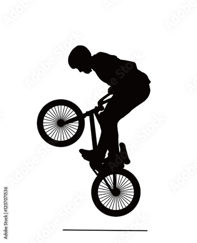 bmx cycling silhouette