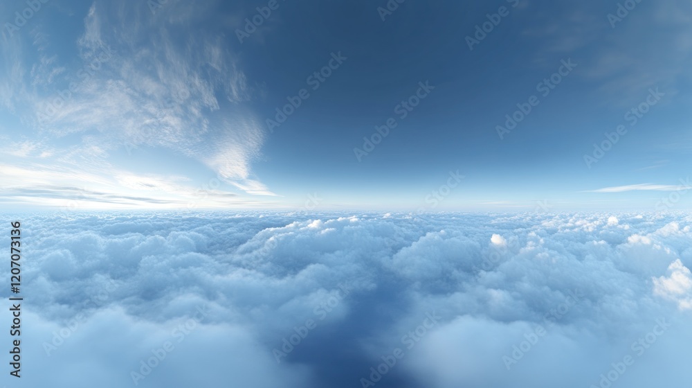 Naklejka premium Above the Clouds: A View from the Sky