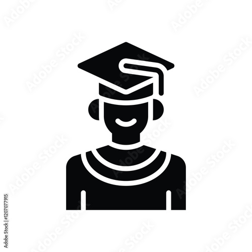 graduation solid icon. vector icon for your website, mobile, presentation, and logo design.