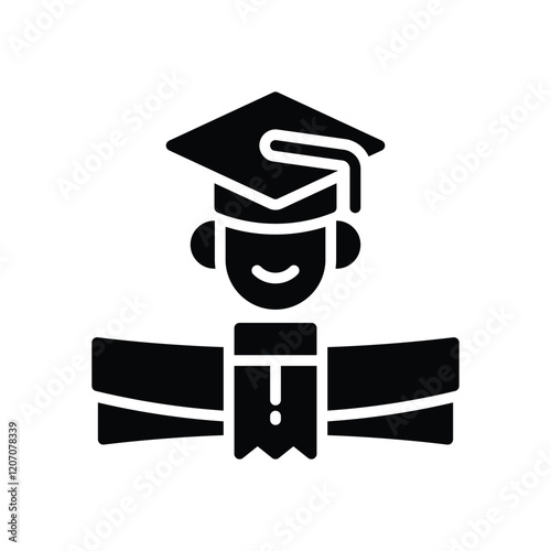 diploma solid icon. vector icon for your website, mobile, presentation, and logo design.