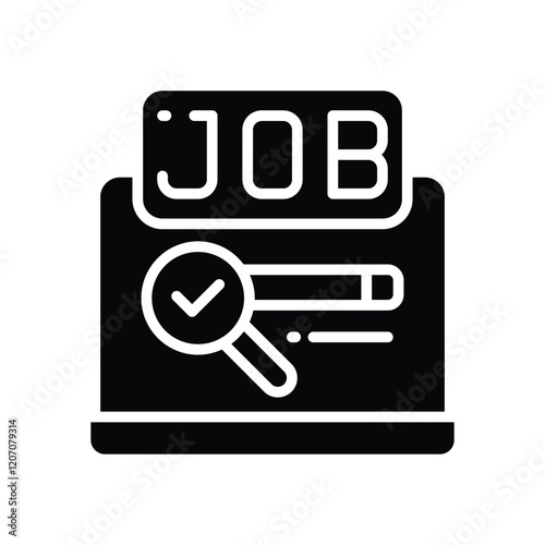 job search solid icon. vector icon for your website, mobile, presentation, and logo design.