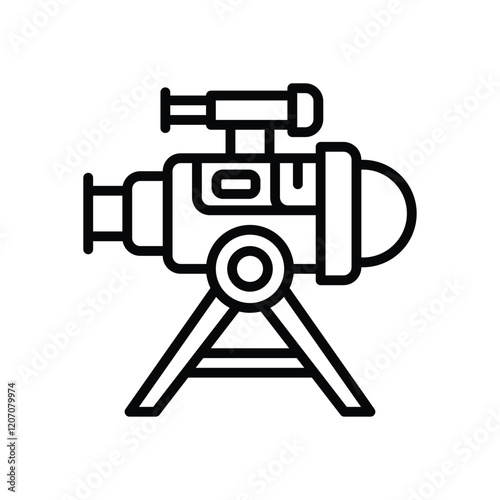 telescope line icon. vector icon for your website, mobile, presentation, and logo design.