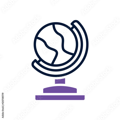earth dual tone icon. vector icon for your website, mobile, presentation, and logo design.