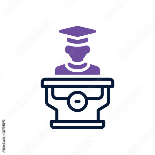 speech dual tone icon. vector icon for your website, mobile, presentation, and logo design.