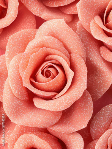 Soft pink roses with shimmering petals create romantic and elegant floral design