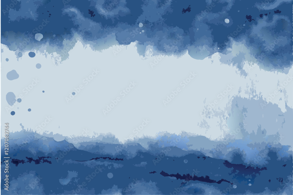 Fototapeta premium Blue Cloudy Sky With Dark Stormy Clouds