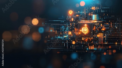 Abstract glowing lines representing a cyber breach incident virtual space digital artwork futuristic environment close-up viewpoint symbolizing cybersecurity threats