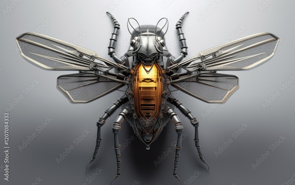 Fototapeta premium Mechanical Insect - A Futuristic Creation