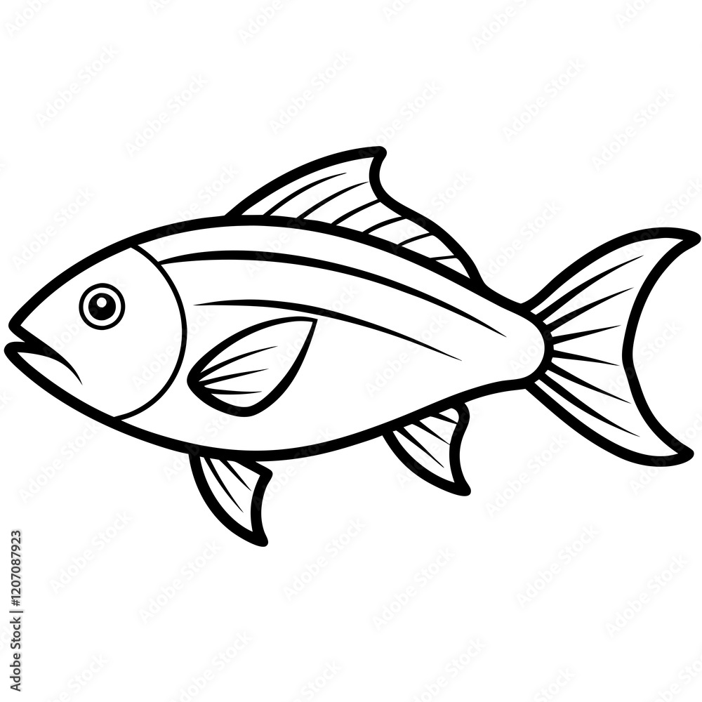 Fototapeta premium Elegant Fish Line Design