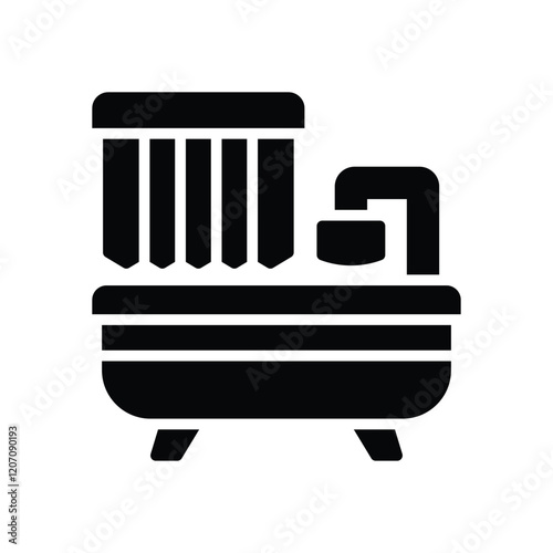 bathtub solid icon. vector icon for your website, mobile, presentation, and logo design.