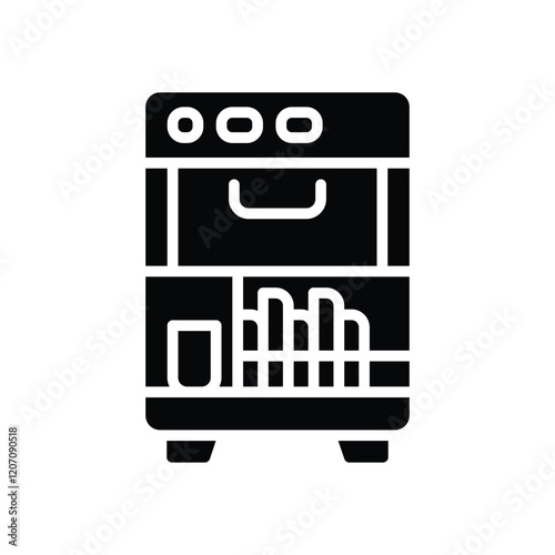 dishwasher solid icon. vector icon for your website, mobile, presentation, and logo design.