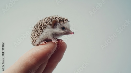 Tiny Hedgehog on a Finger