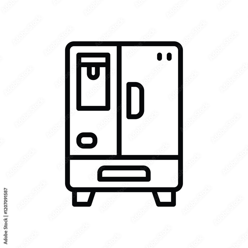fridge line icon. vector icon for your website, mobile, presentation, and logo design. fridge line icon. vector icon for your website, mobile, presentation, and logo design.