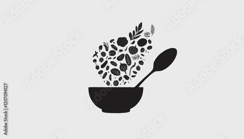 Gourmet Soup Vector Delicious Flavors in Every Spoon On white background SVG
