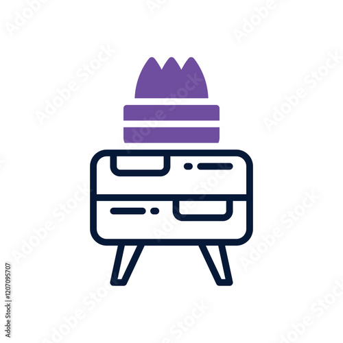 nightstand  dual tone icon. vector icon for your website, mobile, presentation, and logo design.