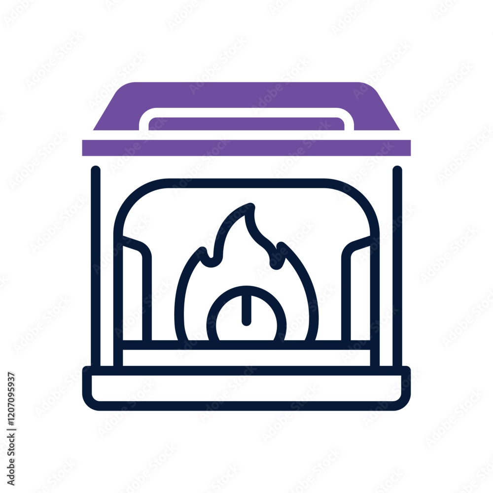 fireplace dual tone icon. vector icon for your website, mobile, presentation, and logo design. fireplace dual tone icon. vector icon for your website, mobile, presentation, and logo design.