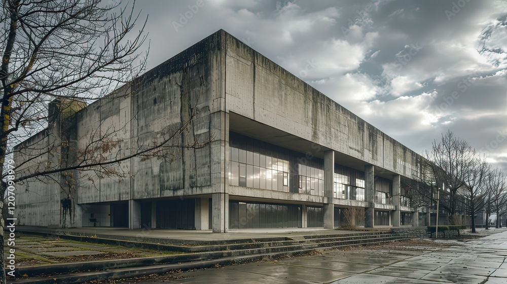 A stark, minimalist building in a brutalist architectural style. stock photo --ar 16:9 --style raw --v 6 Job ID: df7666a8-e71a-4900-be28-94ee64fcf961 A stark, minimalist building in a brutalist architectural style. stock photo --ar 16:9 --style raw --v 6 Job ID: df7666a8-e71a-4900-be28-94ee64fcf961