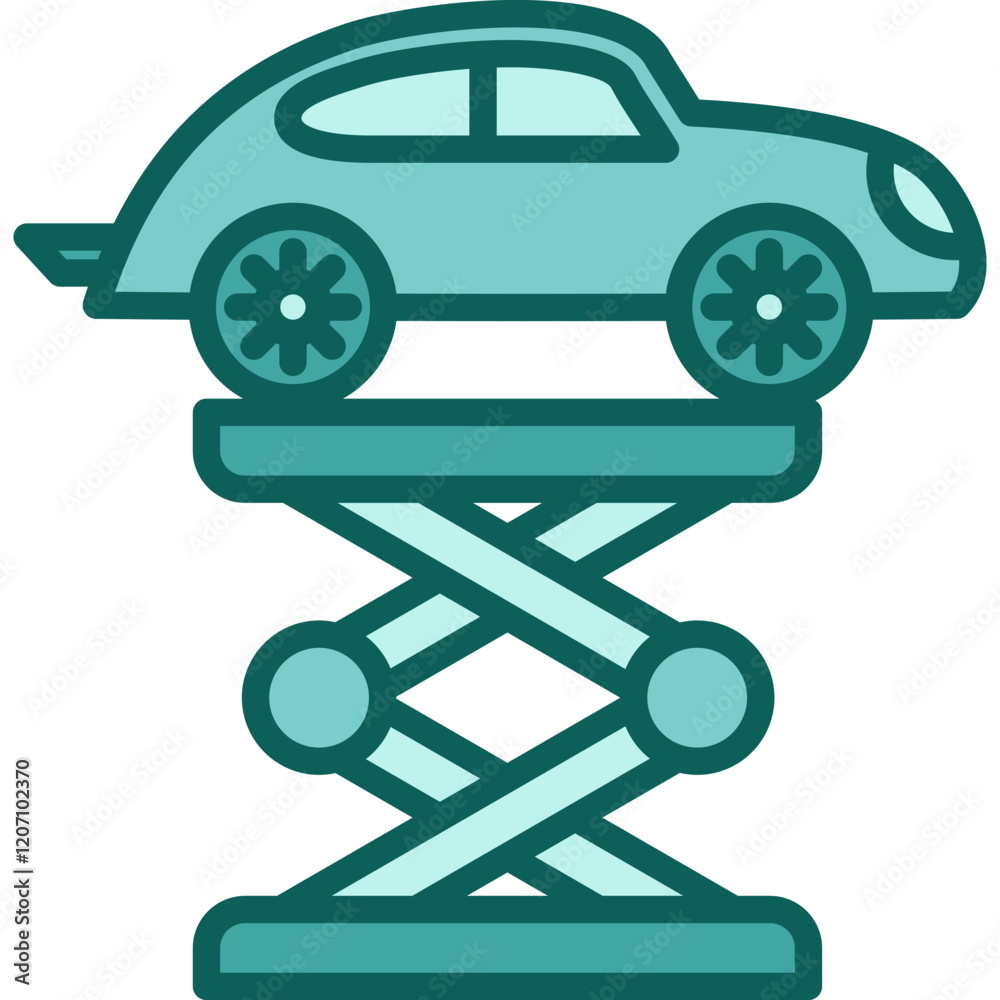 Fototapeta premium Car Lift solid icon
