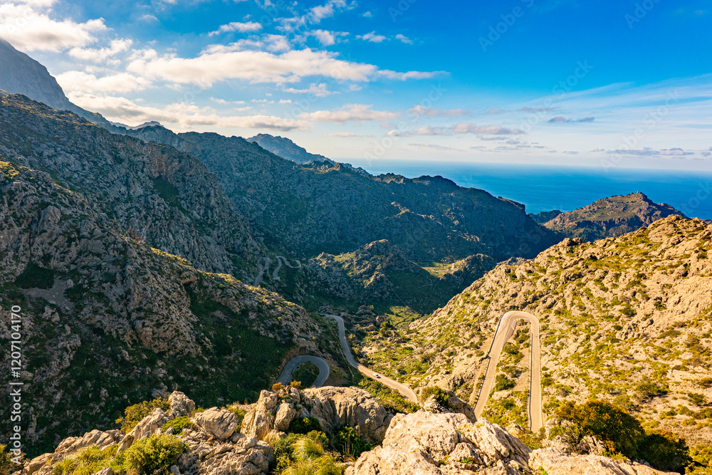 Fototapeta premium Nus de sa Corbata, Majorca, Sierra de Tramuntana