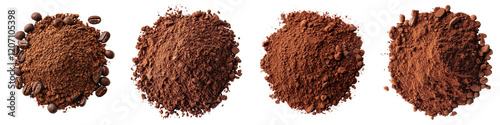 Closeup of rich dark cocoa powder texture on a plain backdrop  Aromatic and gourmet cocoa ingredients for baking desserts and beverages