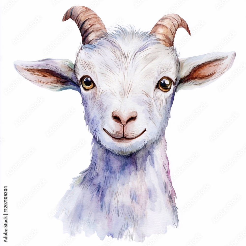 custom made wallpaper toronto digitalHand drawn portrait of a goat. Illustration