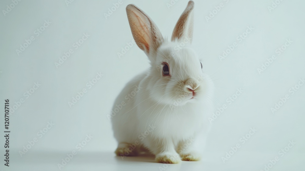 Obraz premium Cute White Rabbit